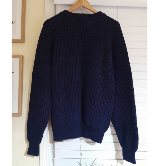 Vintage Eddie Bauer Men's Knitted Crew Neck Dark Blue Outdoor Sweater XL Tall - Picture 4 of 4